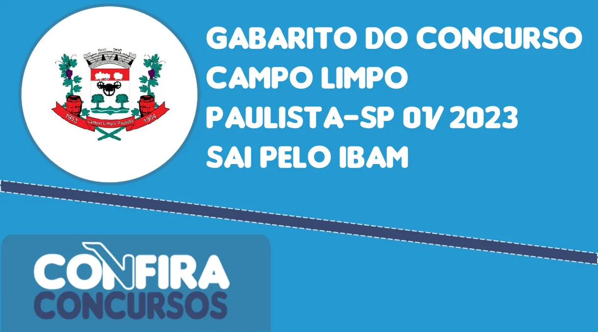 Gabarito Do Concurso Campo Limpo Paulista Sp Sai Pelo Ibam