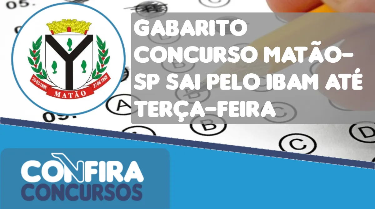 Gabarito Concurso Mat O Sp Sai Pelo Ibam At Ter A Feira