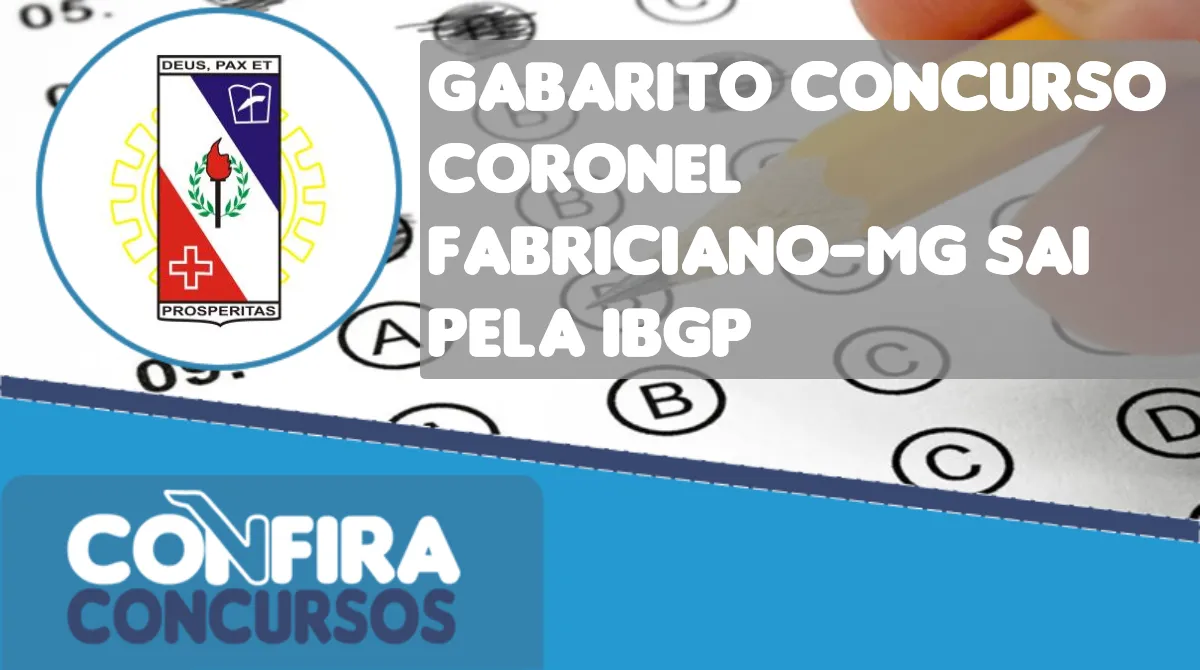 Gabarito Concurso Coronel Fabriciano Mg Sai Pela Ibgp