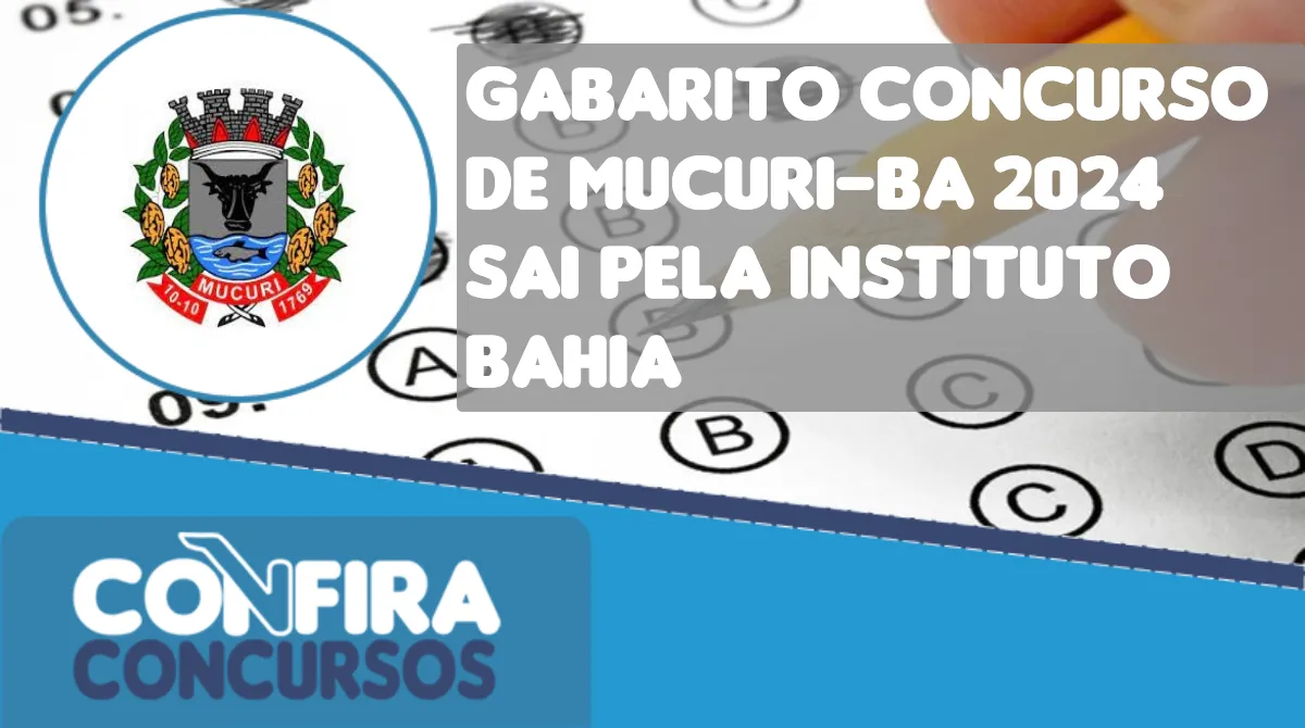 Gabarito Concurso De Mucuri Ba Sai Pela Instituto Bahia