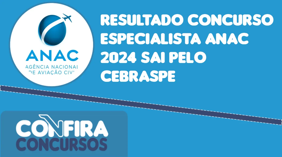 Resultado concurso Especialista ANAC 2024 sai pelo Cebraspe